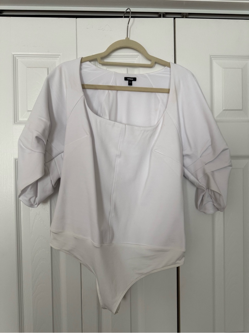 Express White Women's Bodysuit Top